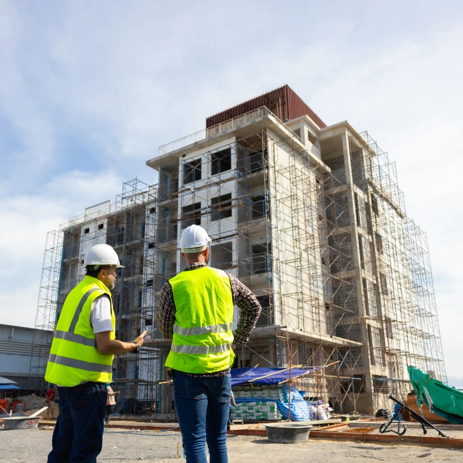 Financement de terrain travailleurs de bâtiment